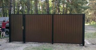 Купить распашные ворота из профнастила Донецк, цена от 2788 руб.